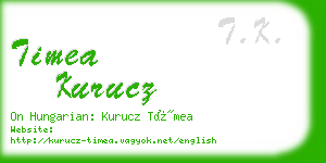 timea kurucz business card